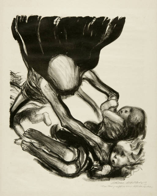 Käthe Kollwitz  : Tod greift in Kinderschar , 1934