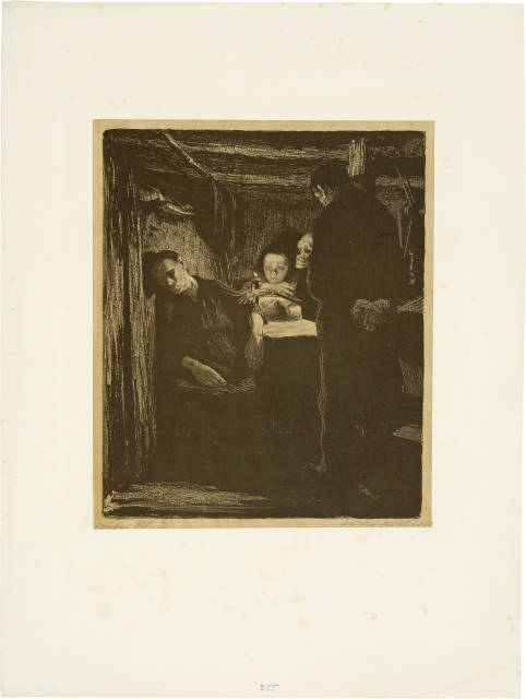 Käthe Kollwitz  : Tod , between 1893 and 1897