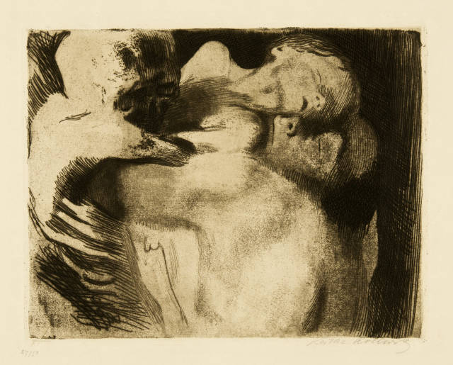 Käthe Kollwitz : Tod und Frau um das Kind ringend, 1911