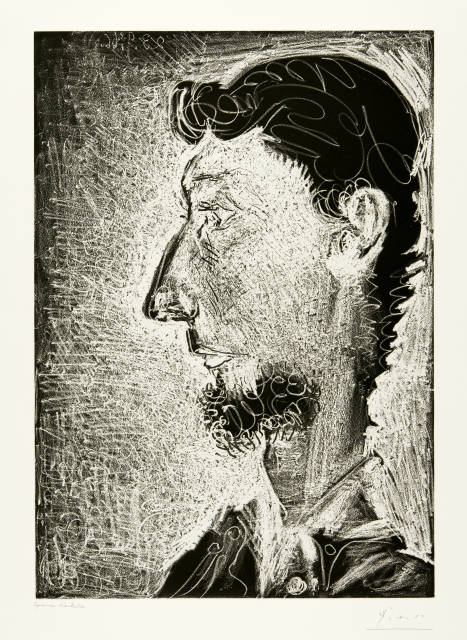 Pablo Picasso : Portrait de Piero Crommelynck II, Mougins, 23 September 1966