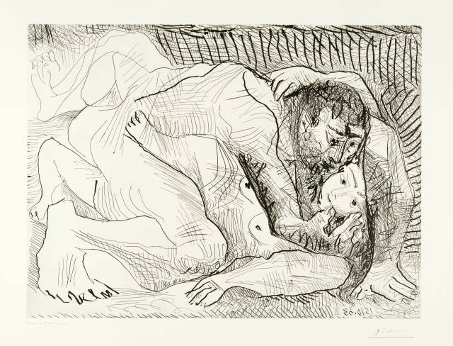 Pablo Picasso  : Étreinte II , Mougins, 15 October 1963