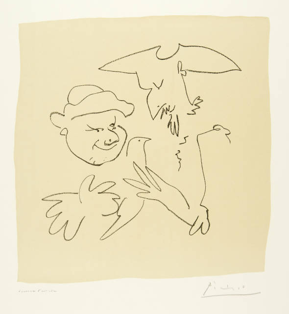 Pablo Picasso  : Don Quichotte et Sancho Panca I , Vallauris, 4 November 1951