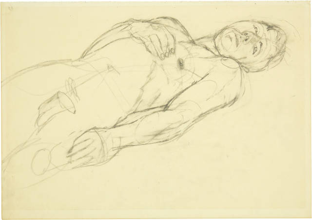 Anton Kolig : Liegender Männerakt, Around 1934