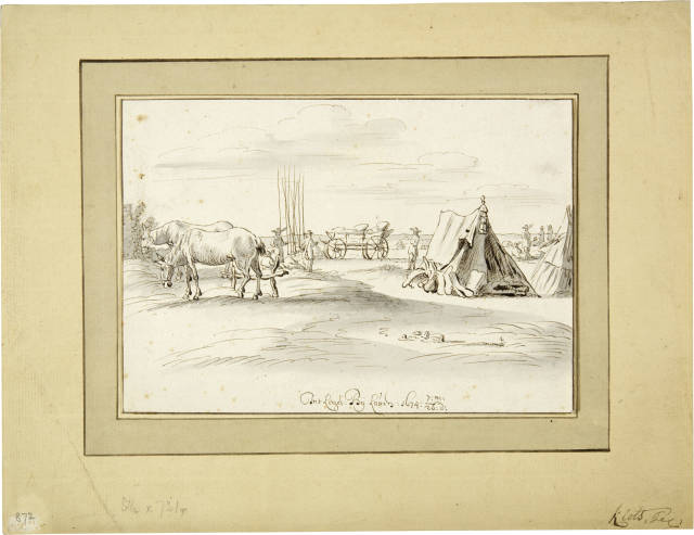 Josua de Grave : Feldlager bei Löwen, 26 June 1674, 7 o'clock in the morning