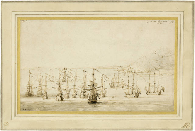 Willem van de Velde d.J. : Die Seeschlacht bei La Hogue (Kap ausserhalb ..., 1692