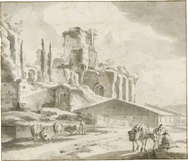 Thomas Wijck - Zugeschrieben : Die Unterbauten des Palastes des Septimus ..., Circa 1640