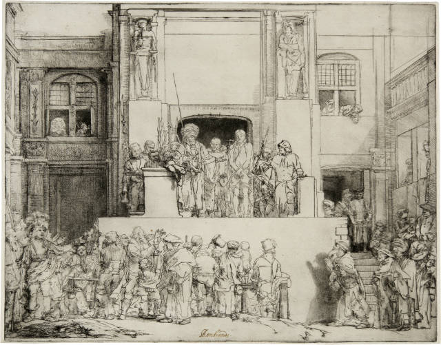 Rembrandt Harmensz. van Rijn : Ecce Homo: Christus dem Volke vorgestellt - ..., 1655
