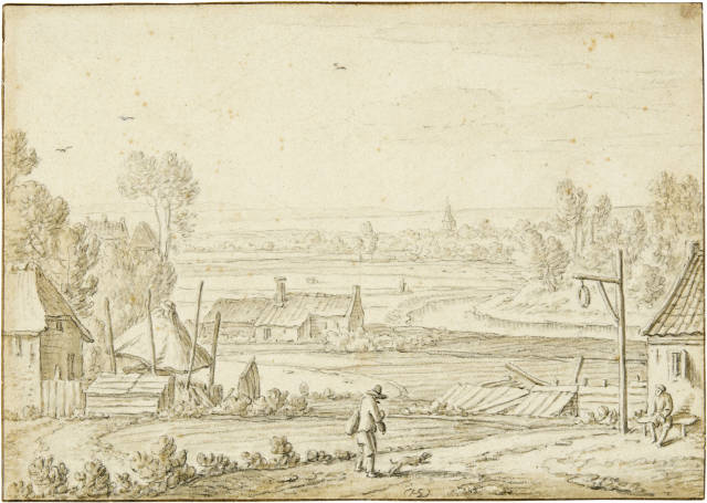 Herman Saftleven : Holländische Landschaft - Blick von einem ..., Circa 1650