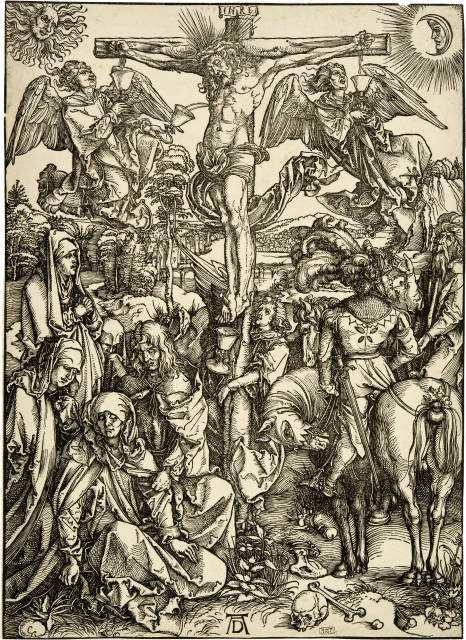 Albrecht Dürer : Christus am Kreuz - The Cruxifixion, Circa 1498
