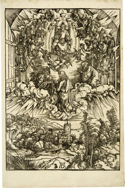 Albrecht Dürer : Johannes vor Gottvater und den Ältesten - ..., Circa 1496