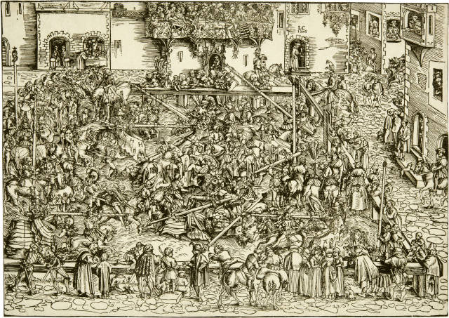 Lucas Cranach d.Ä. : Das Massenturnier mit Lanzen - Das erste ..., 1506