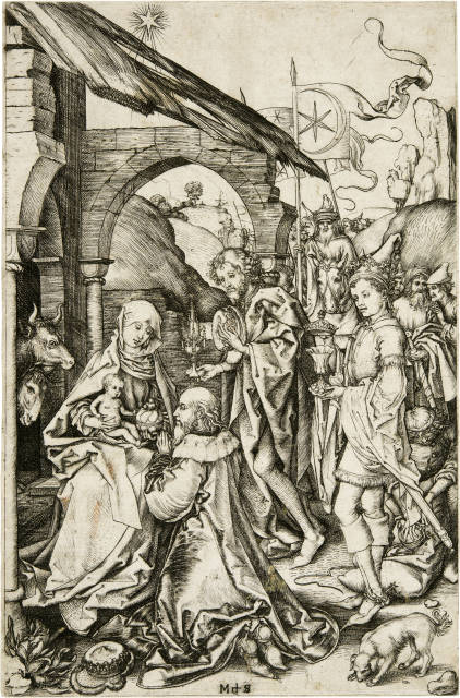 Martin Schongauer : Die Anbetung der Könige - The Adoration of ..., 1470 until circa 1473