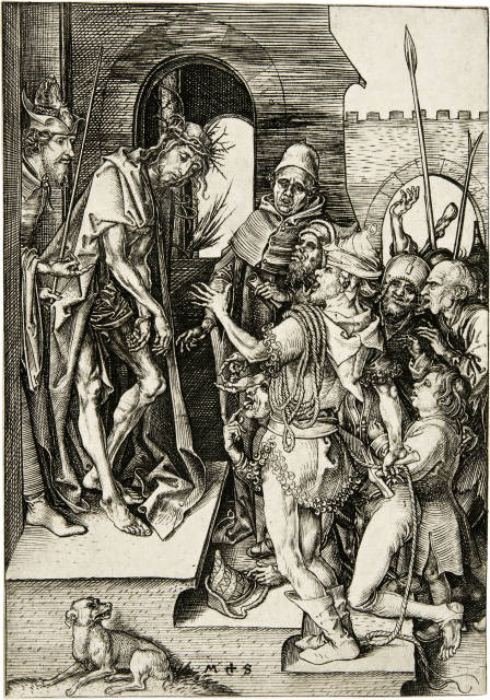 Martin Schongauer  : Christus wird dem Volke gezeigt - Ecce Homo , Probably circa 1470-1475