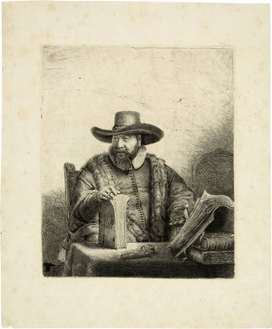 Rembrandt Harmensz. van Rijn : Cornelis Claesz. Anslo, Mennonitenprediger ..., 1641