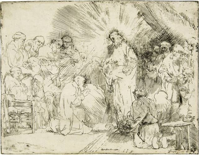 Rembrandt Harmensz. van Rijn  : Christus, nach der Auferstehung den Jüngern  ..., 1656