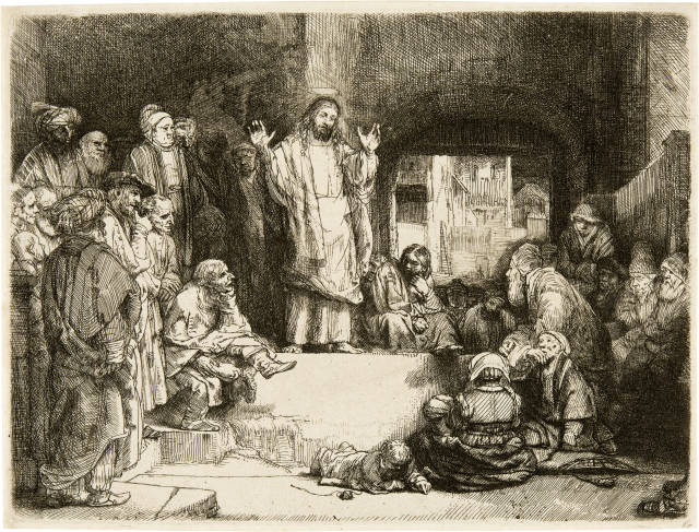 Rembrandt Harmensz. van Rijn : Christus predigend - Christ Preaching ('La ..., 1657