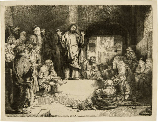 Rembrandt Harmensz. van Rijn  : Christus predigend - Christ Preaching (La  ..., 1657