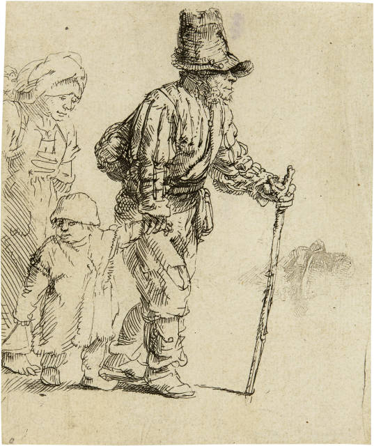 Rembrandt Harmensz. van Rijn  : Der Bauer mit Weib und Kind - Peasant Family  ..., Circa 1652