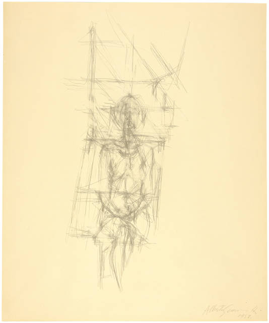 Alberto Giacometti : Annette nue assise dans l'atelier, 1958 