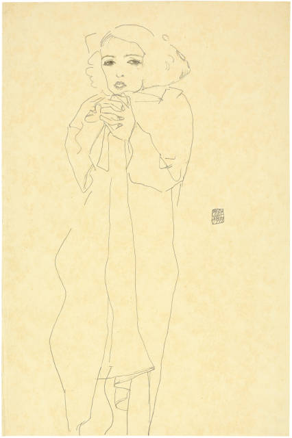 Egon Schiele  : Bildnis Tänzerin Moa , 1911