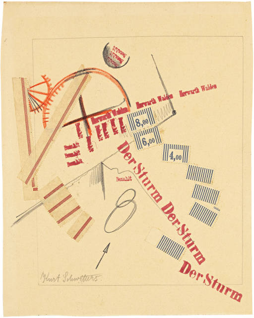 Kurt Schwitters  : Ohne Titel (Der Sturm) (recto) - Ohne Titel ( ..., 1919