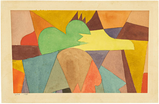 Paul Klee : Mit den braunen Spitzen, 1914. Werknummer 1914.102 