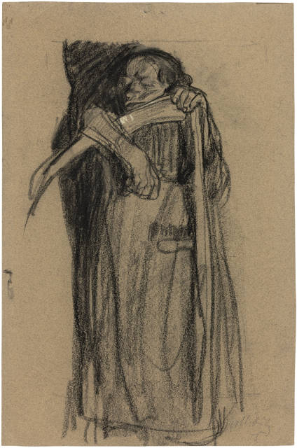 Käthe Kollwitz : Frau mit Sense, 1905