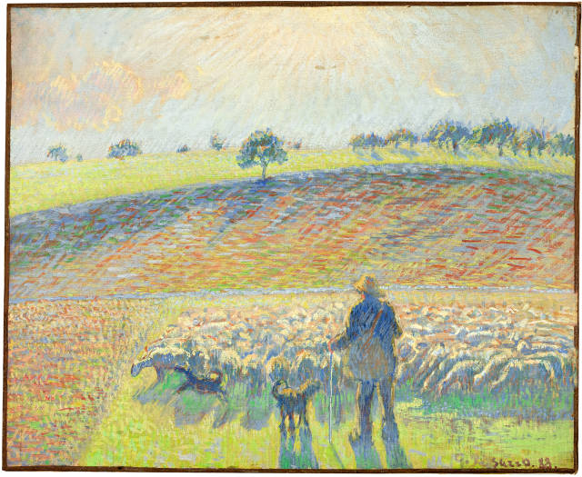 Camille Pissarro : Berger avec moutons, 1888