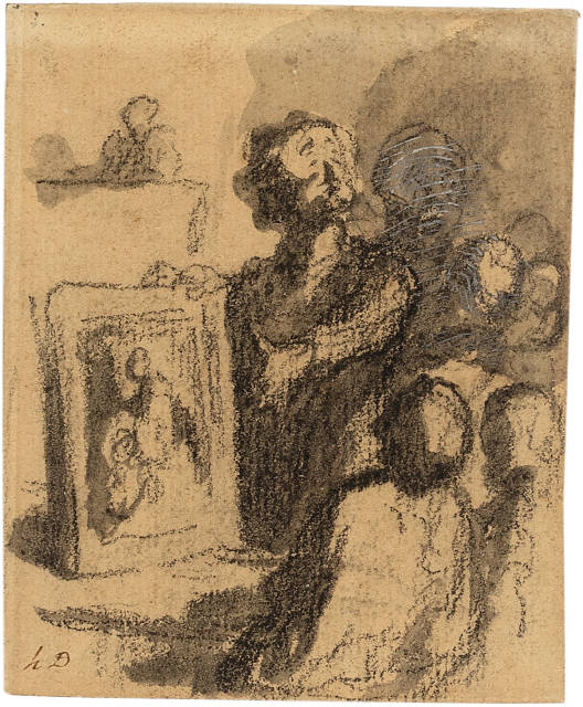 Honoré Daumier : La vente de tableaux, Circa 1860