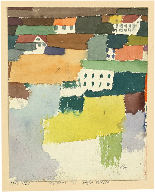 Paul Klee : Häuser u. reife Felder, 1914. Work number 1914.130