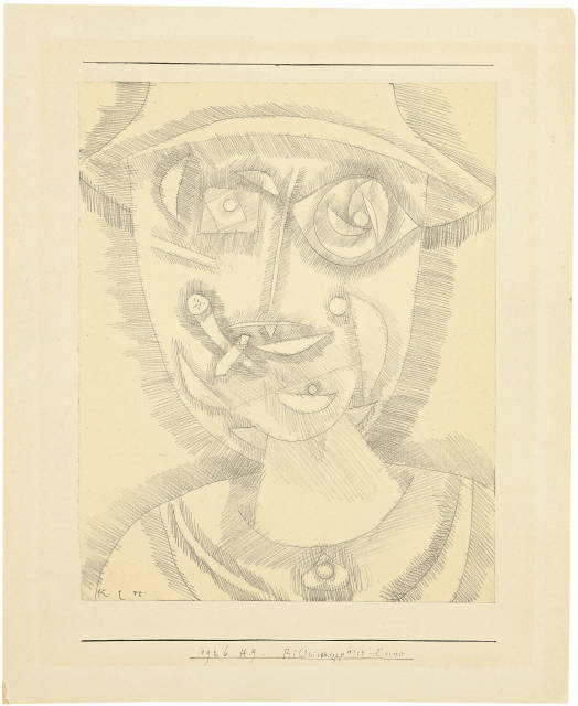 Paul Klee : Bildnisskizze Msr. Lune, 1926. Work number 1926.179