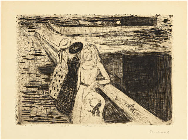 Edvard Munch : Mädchen auf einer Landungsbrücke, 1903