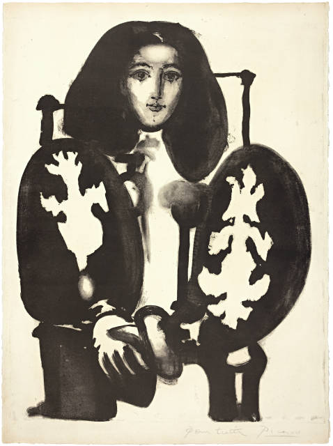 Pablo Picasso : Femme au fauteuil n°1 (d'après le rouge), Paris, 30 December 1948