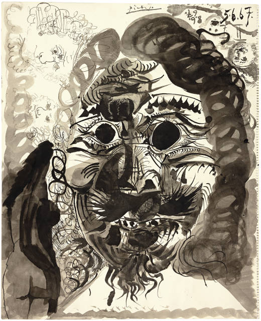Pablo Picasso : Tête de mousquetaire (recto) - Deux femmes (..., 5 June 1967