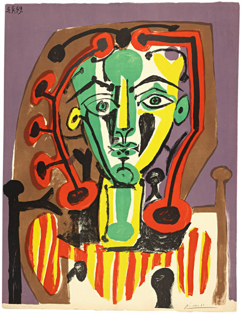 Pablo Picasso : Figure au corsage rayé, Paris, 3 April 1949