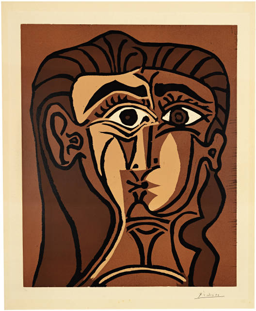 Pablo Picasso : Portrait de Jacqueline de face. II, Mougins, 15 January 1962