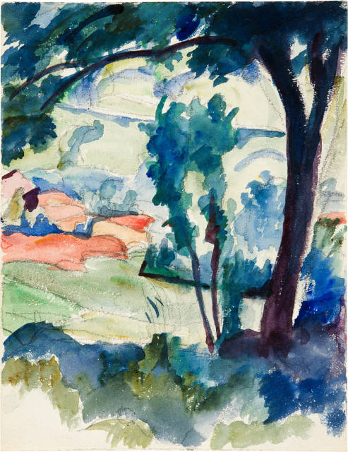 Giovanni Giacometti : Landschaft bei Stampa, Circa 1917-1919