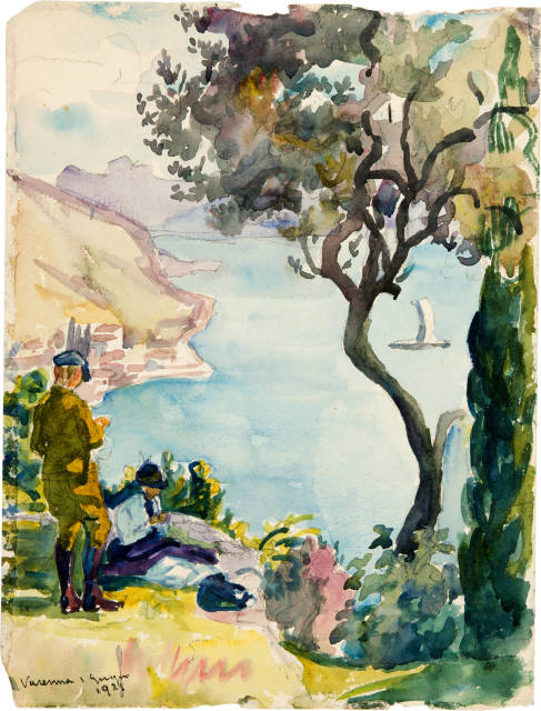 Giovanni Giacometti : Seeufer bei Varenna, 1921