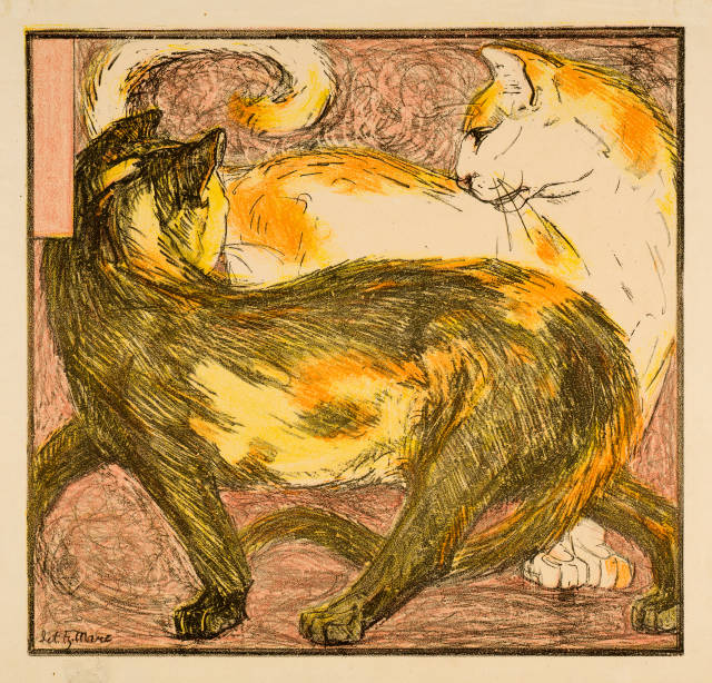 Franz Marc : Zwei Katzen, 1909/1910