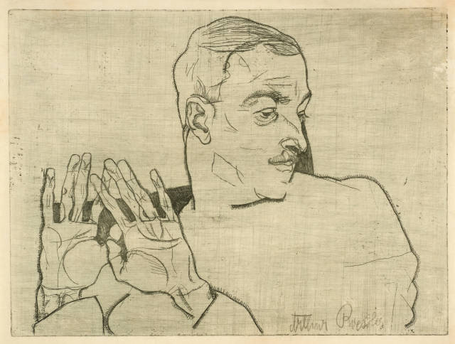 Egon Schiele : Bildnis Arthur Roessler, 1914