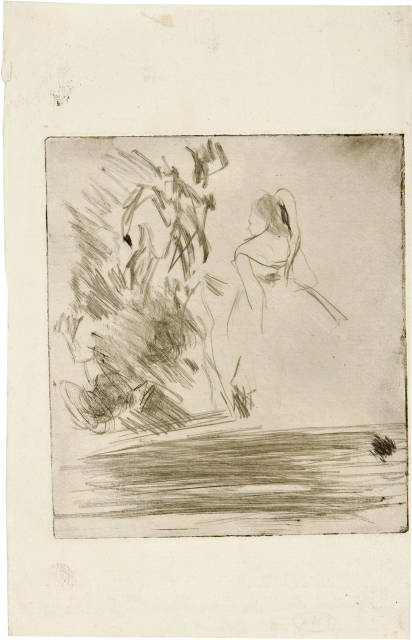 Edgar Degas : Deux danseuses dans la coulisse, 1879/1880