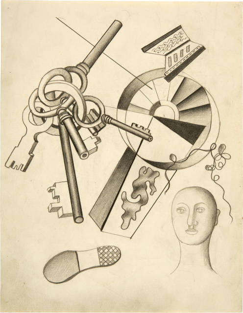 Fernand Léger : Composition aux clefs et buste avec objets, Circa 1928-1930