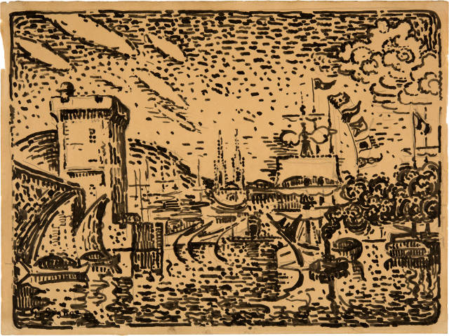 Paul Signac : Marseille, entrée du port le 14 juillet, Circa 1900