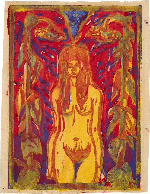 Ernst Ludwig Kirchner : Akt unter Sonnenblumen, 1906