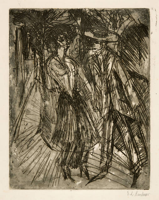 Ernst Ludwig Kirchner : Sich anbietende Kokotte, 1914