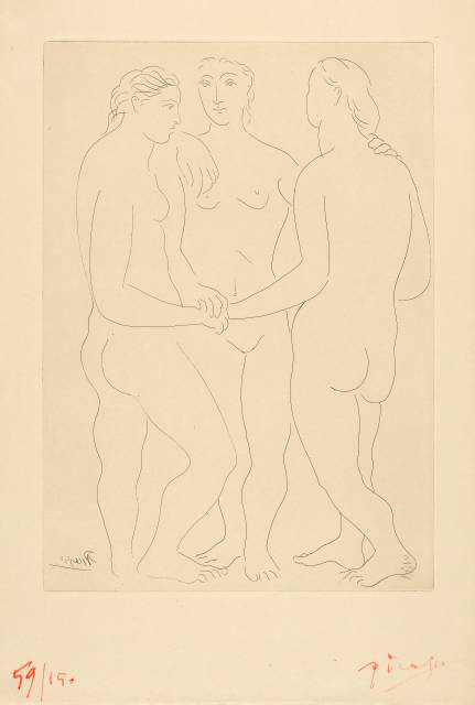 Pablo Picasso : Les trois amies, Probably 1923