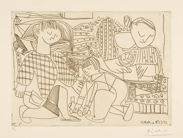 Pablo Picasso : Françoise, Claude, Paloma: La lecture et ..., Paris, 15 January 1953