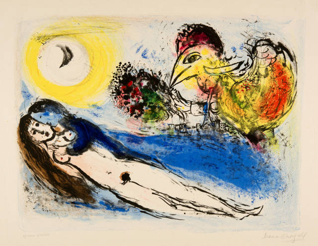 Marc Chagall : Bonjour sur Paris, Paris 1952