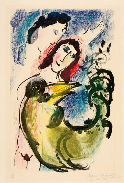Marc Chagall : Le coq jaune, 1960
