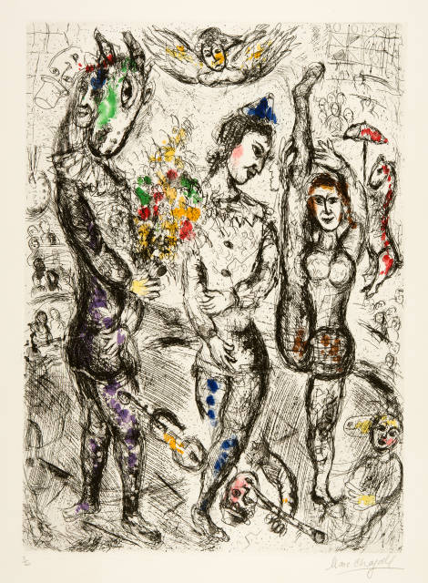 Marc Chagall : Le Pierrot, 1968